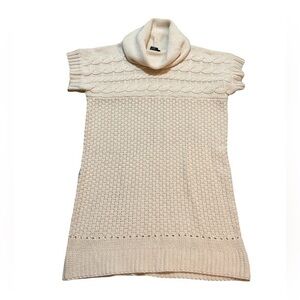 Dex Cozy Cream Turtleneck Knit Sweater Dress